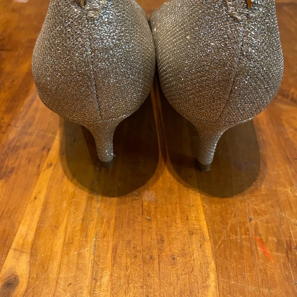 Sam Edelman Champagne Glitter Pointed-Toe Slip-On High Heel Pumps 2 inch Size 10 - Picture 4 of 8